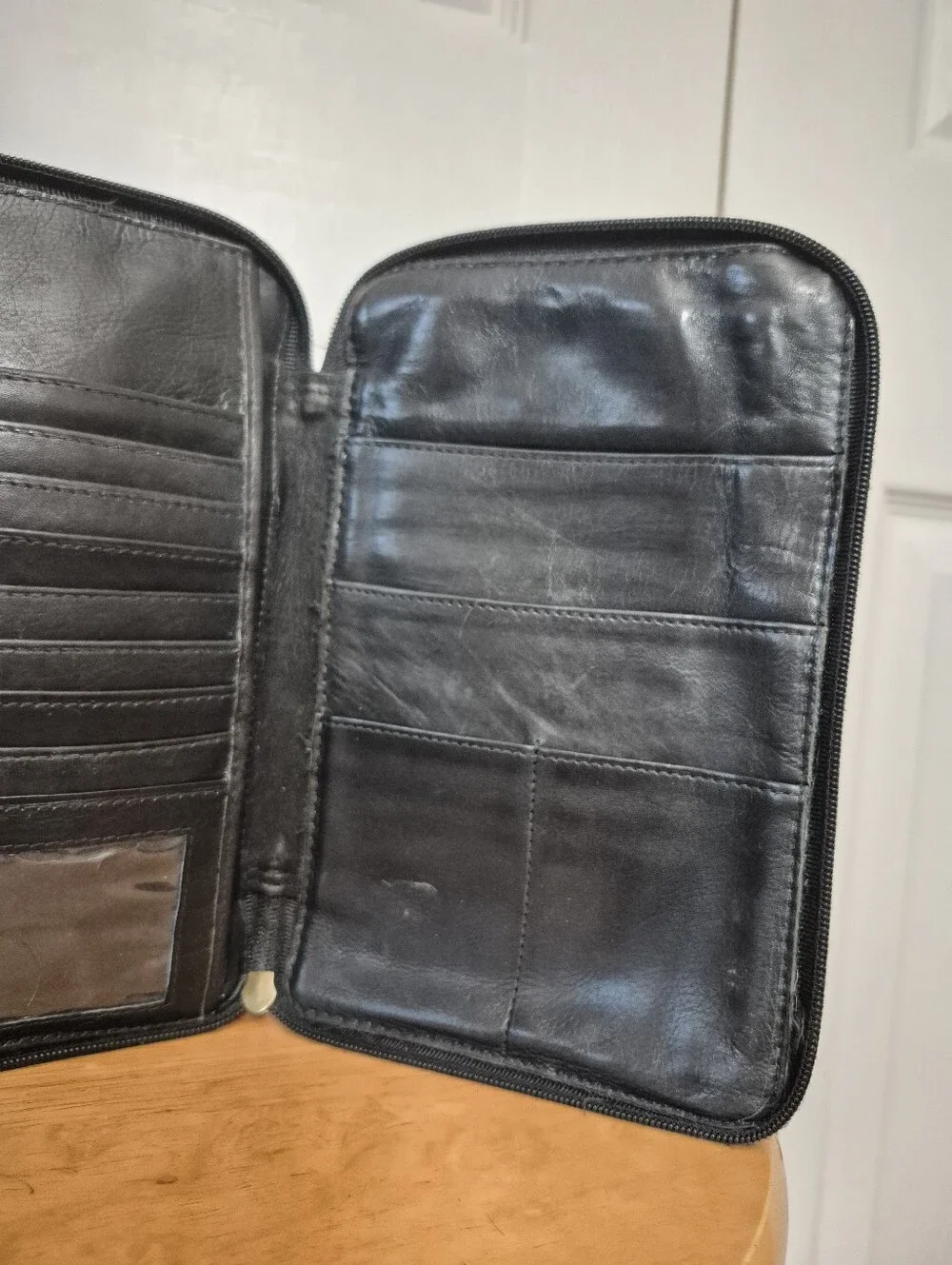 Wilsons Black Leather Organizer Bag
